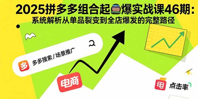 2025拼多多组合起爆实战课46期:系统解析从单品裂变到全店爆发的完整路径-云科数创