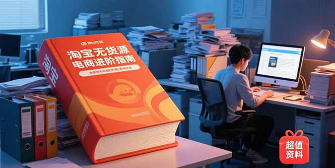淘宝无货源电商进阶指南,包含新人课、进阶课,配套资料,蓝海选品等-云科数创