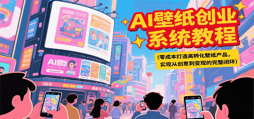 AI壁纸创业系统教程,零成本打造高转化壁纸产品,实现从创意到变现的完整闭环-云科数创
