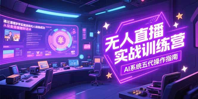 无人直播实操训练营，从设备搭建到话术，AI系统五代操作指南(7月更新-云科数创