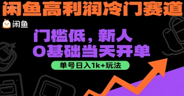 闲鱼高利润冷门赛道:门槛低,新人0基础当天开单,单号日入1k+玩法【揭秘】-云科数创