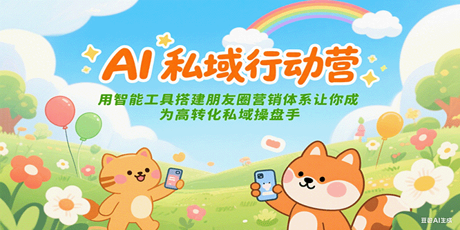 AI私域行动营:用智能工具搭建朋友圈营销体系让你成为高转化私域操盘手-云科数创