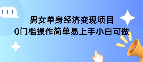 女单身经济项目变现周期长可复购率高日入1k+-云科数创