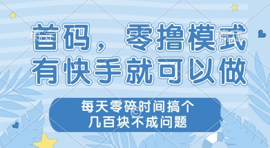 首码零撸项目,有快手就可以做,每天业务时间搞个几张不是问题【揭秘】-云科数创