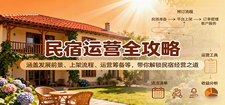 民宿运营全攻略:涵盖发展前景、上架流程、运营筹备等,带你解锁民宿经营之道-云科数创