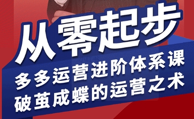 拼多多运营进阶系统课,从零起步,多多运营进阶体系课,破茧成蝶的运营之术(更新9月)-云科数创