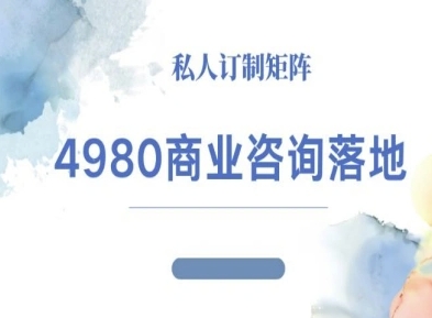 4980商业咨询师落地课程-ip运营高客单教程-云科数创