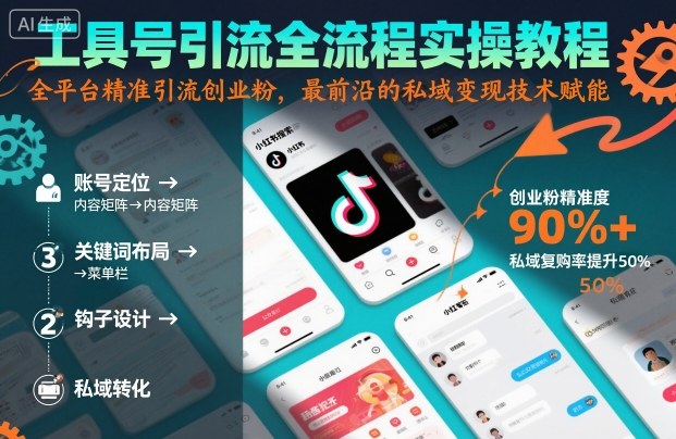 工具号引流全流程保姆级实操教程,全平台精准引流创业粉,最前沿的私域变现技术赋能-云科数创