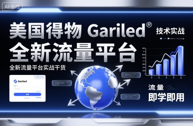 美国得物Gariled技术实战,全新流量平台实战干货,即学即用-云科数创