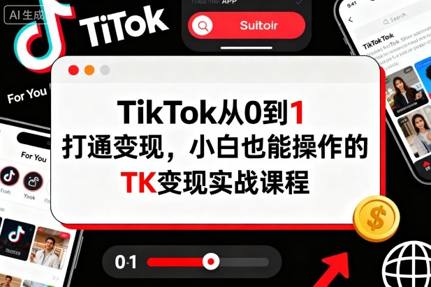 TikTok从0到1打通变现,小白也能操作的TK变现实战课程-云科数创