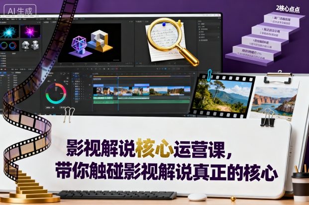 影视解说核心运营课,带你触碰影视解说真正的核心-云科数创
