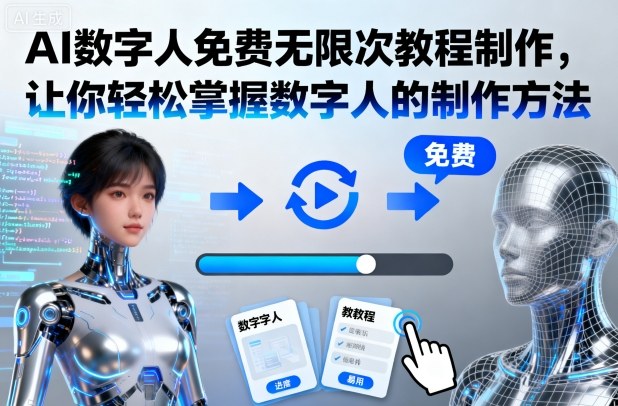 AI数字人免费无限次教程制作,让你轻松掌握数字人的制作方法-云科数创