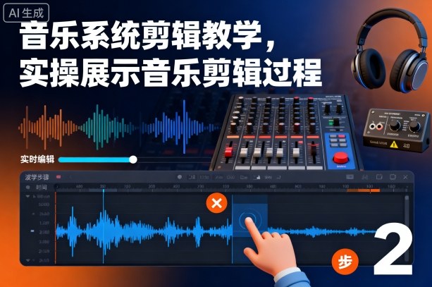 音乐系统剪辑教学,实操展示音乐剪辑过程-云科数创