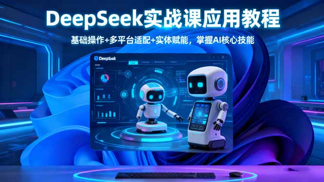 DeepSeek实战课应用教程、基础操作+多平台适配+实体赋能,掌握AI核心技能-云科数创