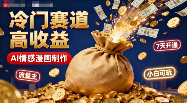 公众号冷门赛道,用AI做情感漫画,7天开通流量主,操作简单,小白可玩-云科数创