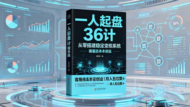 一人起盘36计:从零搭建稳定变现系统,实现低成本创业,月入五位数+-云科数创