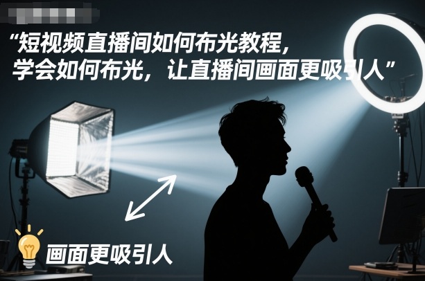 短视频直播间如何布光教程,学会如何布光,让直播间画面更吸引人-云科数创
