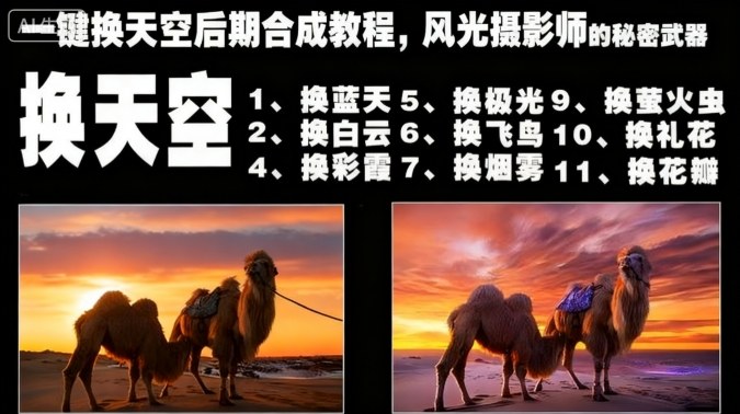 一键换天空后期合成教程,风光摄影师的秘密武器-云科数创