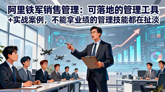阿里铁军销售管理:可落地的管理工具+实战案例,不能拿业绩的管理都在扯淡-云科数创