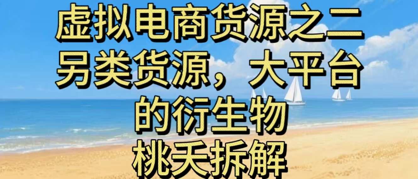 虚拟电商之二—另类的货源,大平台的衍生物-云科数创