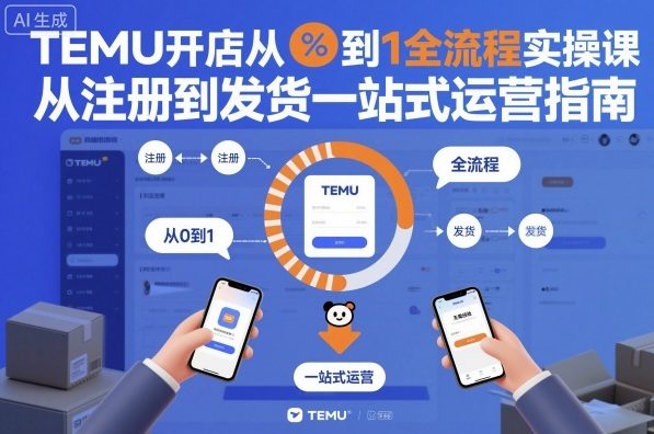 TEMU开店从0到1全流程实操课,从注册到发货一站式运营指南-云科数创