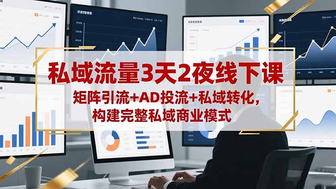 私域流量3天2夜线下课,矩阵引流+AD投流+私域转化,构建完整私域商业模式-云科数创