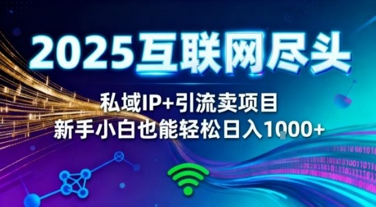 2025网创尽头王炸项目!私域IP+精准引流,新手小白在家躺賺日入1k,零经验也能上手【揭秘】-云科数创