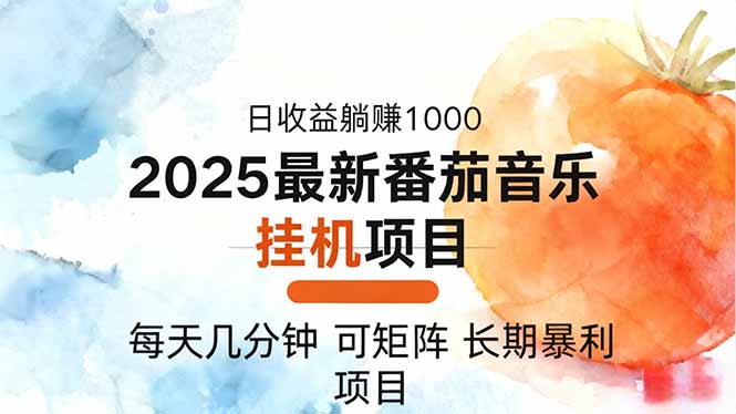 2025年最新番茄音乐人挂机项目,每天几分钟,月入1000+,可矩阵,一台...-云科数创