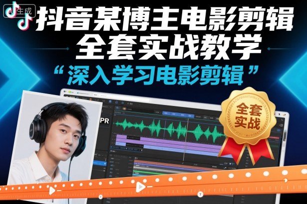 抖音某博主电影剪辑全套实战教学,深入学习电影剪辑-云科数创