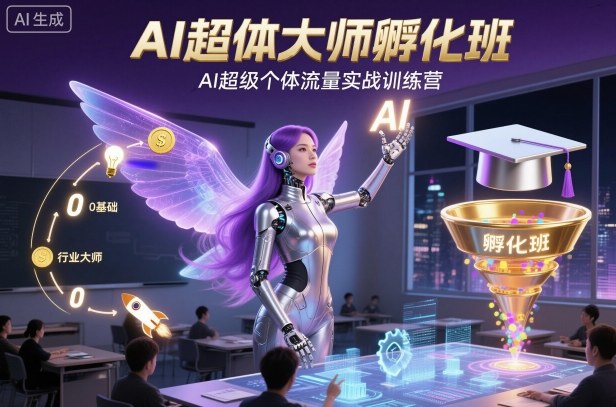 AI超体大师孵化班,AI超级个体流量实战训练营-云科数创