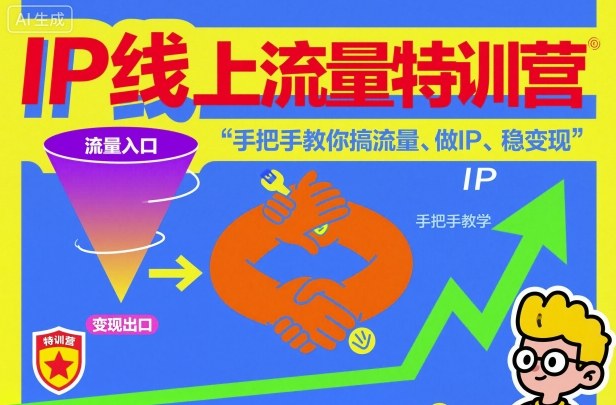IP线上流量特训营,手把手教你搞流量、做IP、稳变现-云科数创