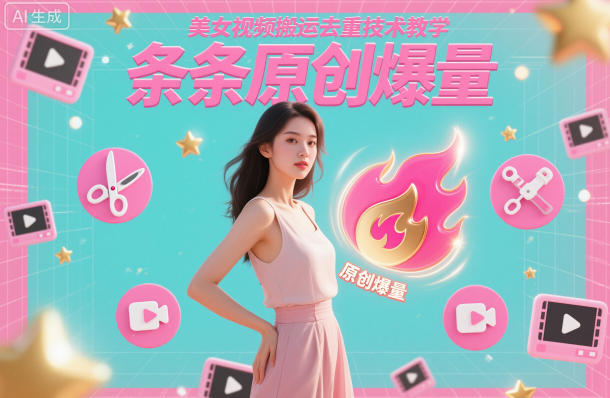 美女视频搬运去重技术教学，条条原创爆量-云科数创