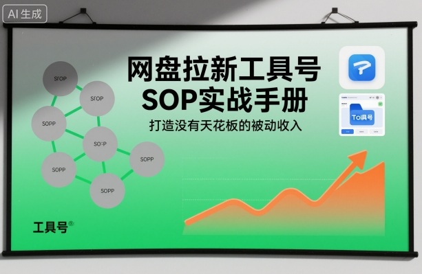网盘拉新工具号SOP实战手册，打造没有天花板的被动收入-云科数创