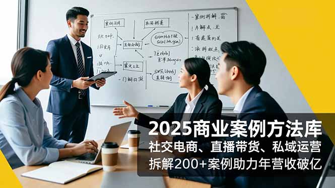 2025商业案例方法库，社交电商、直播带货、私域运营，拆解200+案例助力年营收破亿-云科数创