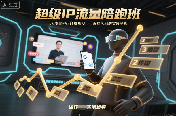 超级IP流量陪跑班，大V流量密码倾囊相授，可直接落地的实操步骤-云科数创