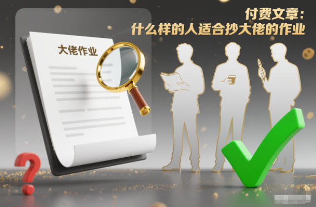 付费文章：什么样的人适合抄大佬的作业？-云科数创