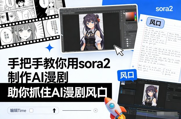 手把手教你用sora2制作AI漫剧，助你抓住AI漫剧风口-云科数创
