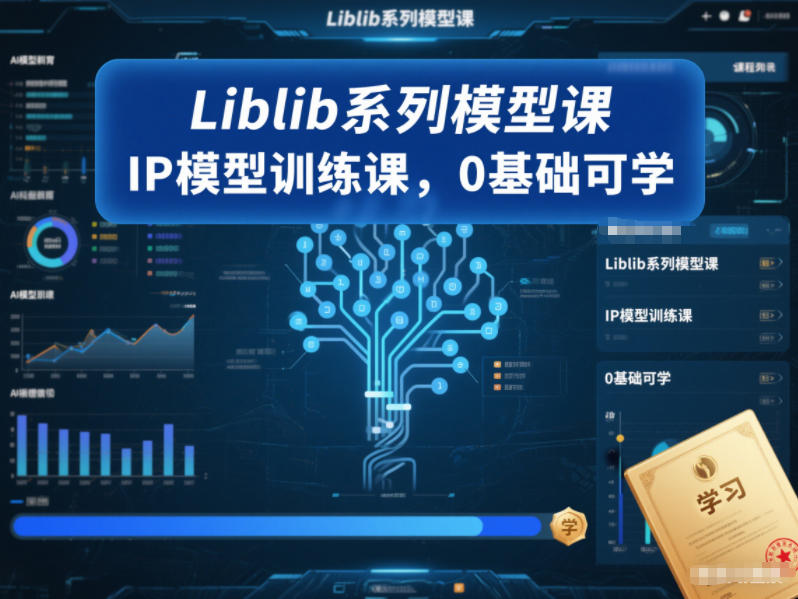Liblib系列模型课，IP模型训练课，0基础可学-云科数创