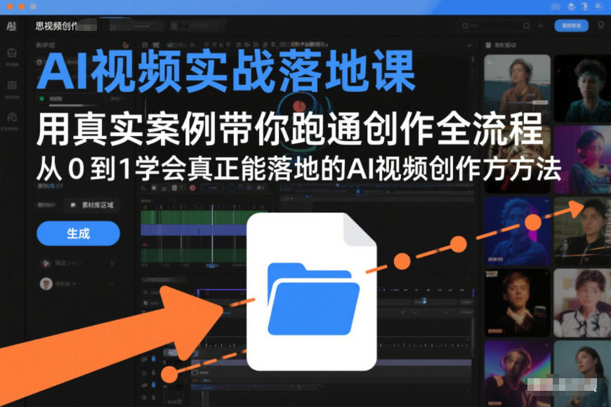 AI视频实战落地课，用真实案例带你跑通创作全流程，从0到1学会真正能落地的AI视频创作方法-云科数创