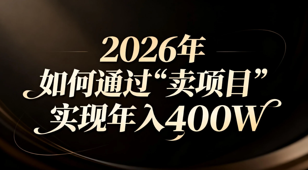 2026年如何通过“卖项目”实现年入百万-云科数创