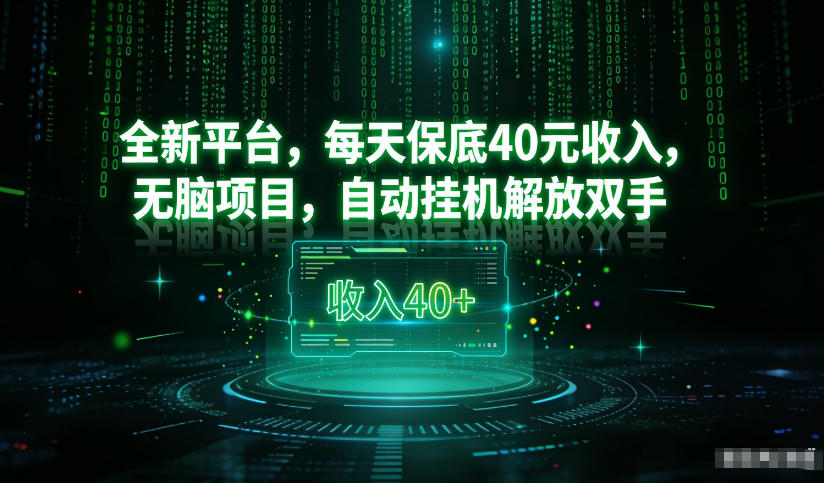最新看广平台，每天保底30-4米，无脑项目，自动挂G解放双手【揭秘】-云科数创