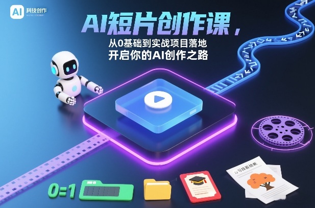 AI短片创作课，从0基础到实战项目落地，开启你的AI创作之路-云科数创