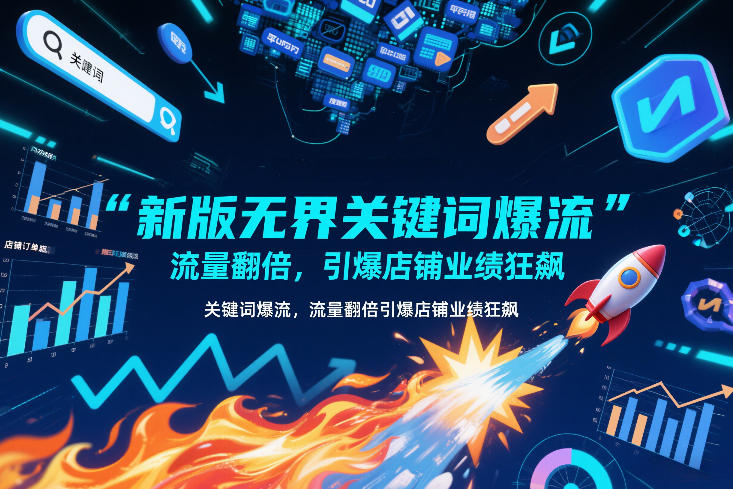 新版无界关键词爆流，流量翻倍，引爆店铺业绩狂飙-云科数创
