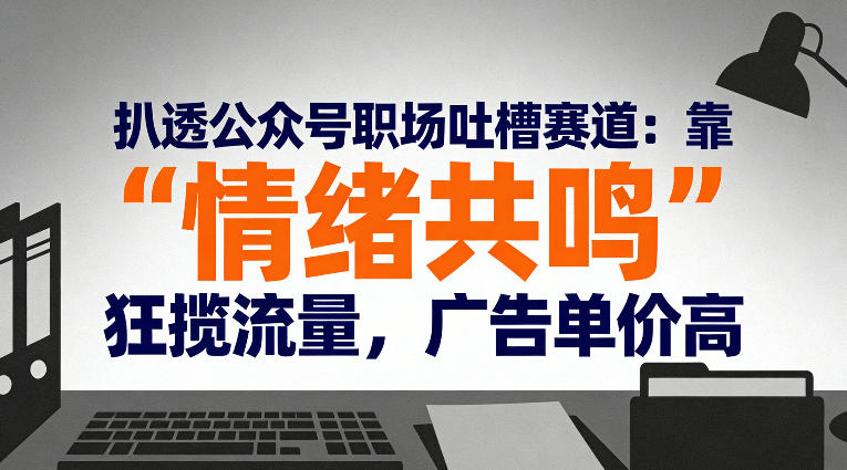 扒透公众号职场吐槽赛道：靠“情绪共鸣”狂揽流量，广告单价高-云科数创