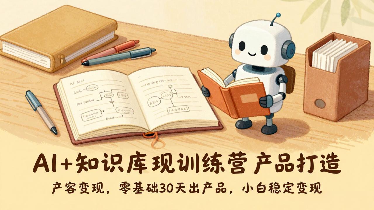 AI+知识库变现训练营，产品打造、内容创作、全平台变现，零基础30天出产品，小白稳定变现-云科数创