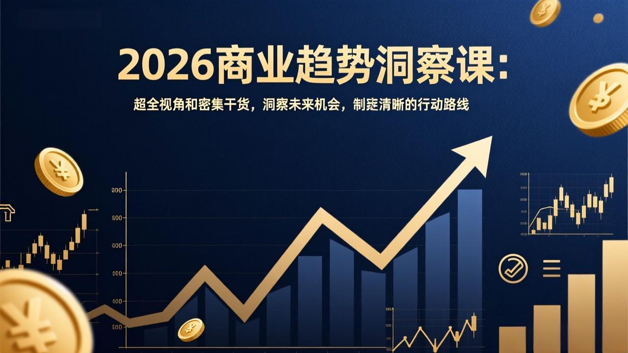2026商业趋势洞察课：超全视角和密集干货，洞察未来机会，制定清晰的行动路线-云科数创