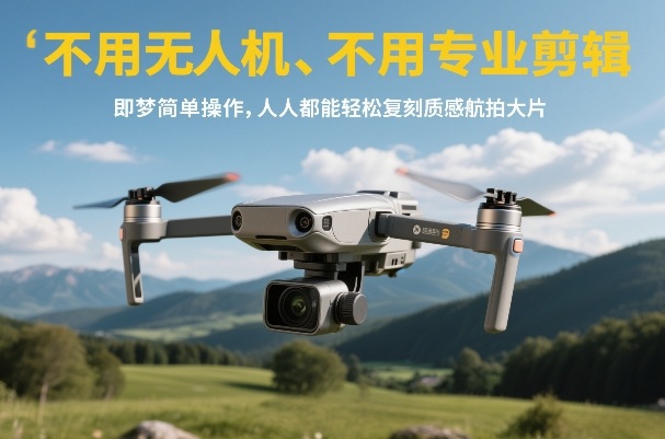 不用无人机、不用专业剪辑，即梦简单操作，人人都能轻松复刻质感航拍大片-云科数创