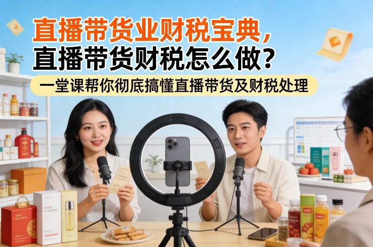 直播带货业财税宝典，直播带货财税怎么做？一堂课帮你彻底搞懂直播带货及财税处理-云科数创