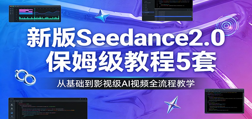 新版Seedance2.0保姆级教程5套：从基础到影视级AI视频全流程教学-云科数创