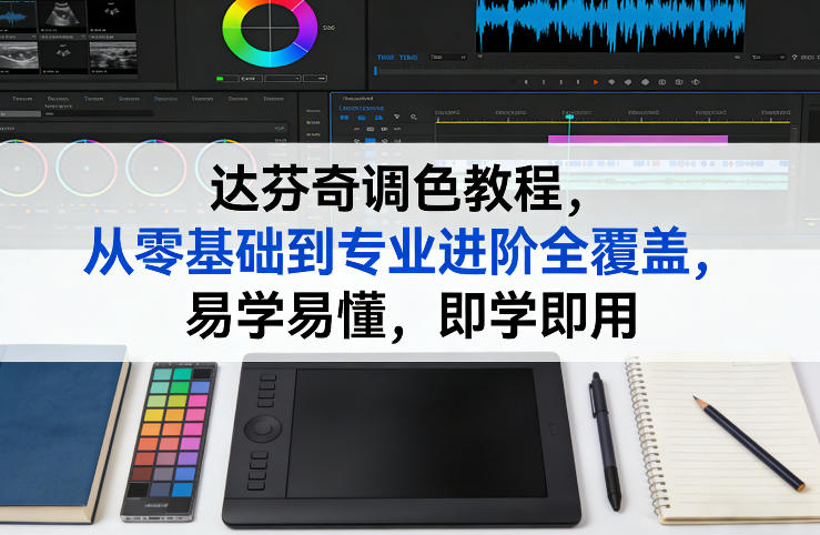 达芬奇调色教程，从零基础到专业进阶全覆盖，易学易懂，即学即用-云科数创